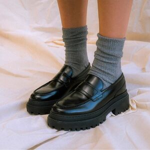 Shoe the Bear Platform Leather Loafers - size 8